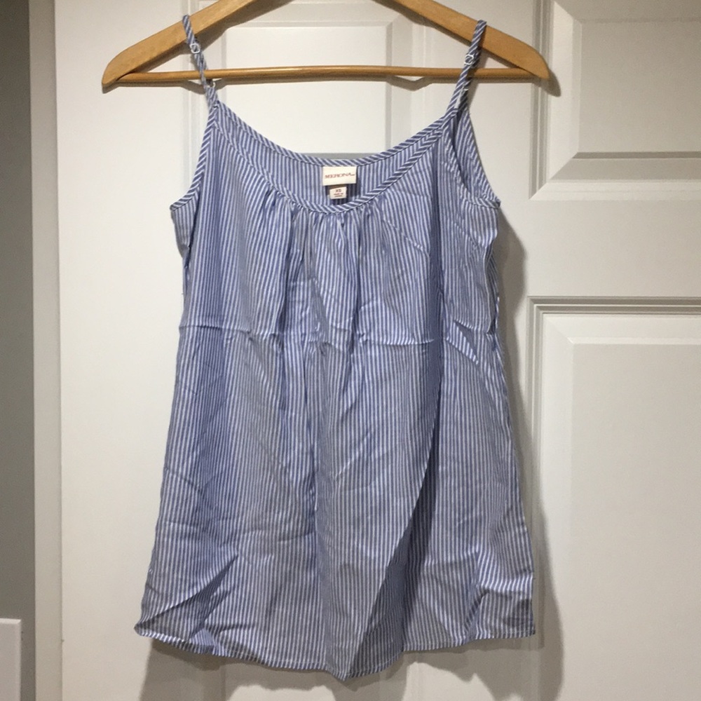 Merona Blue and White striped Spaghetti Strap Tank